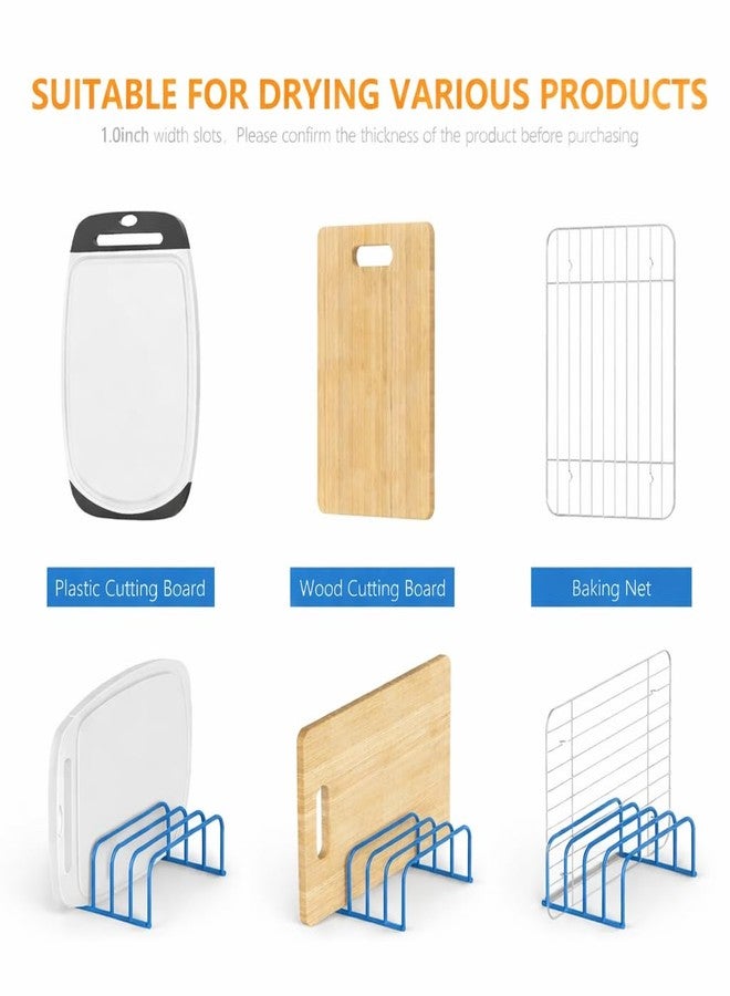 OGFC 59426 Cutting Board Storage Rack, Compact Cutting Board Organizer,Cutting Board Stand Holder,Bakeware,Cookie Sheets Organizer(1.0 Inch Width Slots) - blue - Image 3