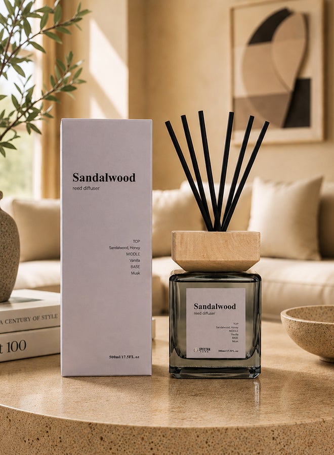 Spectra Home معطر هواء بالعود، 500 مل | عبوة واحدة | مجموعة معطر هواء، معطر زيت وعصي معطر هواء، ديكور منزلي وديكور مكتبي، عطور وهدايا - Image 1