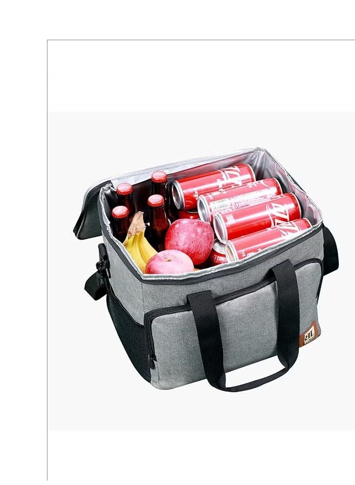 BLOOMING TIME Insulation bag waterproof large-capacity lunch box lunch box bag outdoor picnic bag wholesale refrigerated camping ice bag-black - Image 3