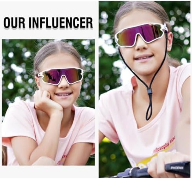 دوكو نظارة شمسية للأطفال DUCO مستقطبة حماية UV400 - إطار TR90 خفيف الوزن - نظارات رياضية للأولاد والبنات - DK268 - Image 4