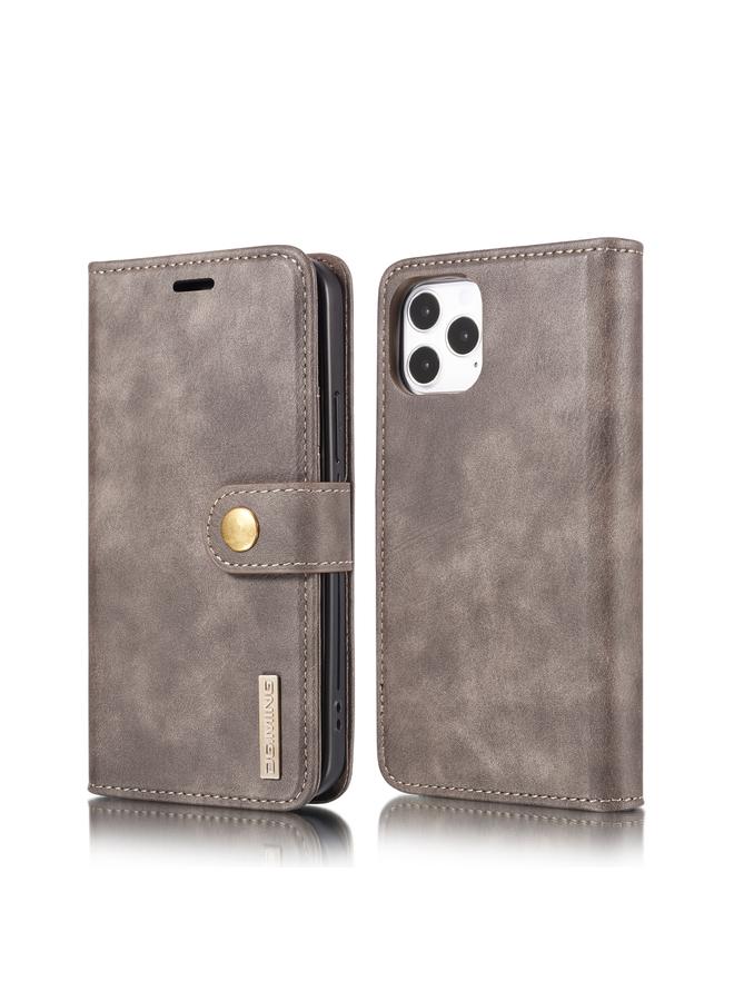 The Bros Case For iPhone 12 Pro Max Crazy Horse Texture Detachable Magnetic Leather Case