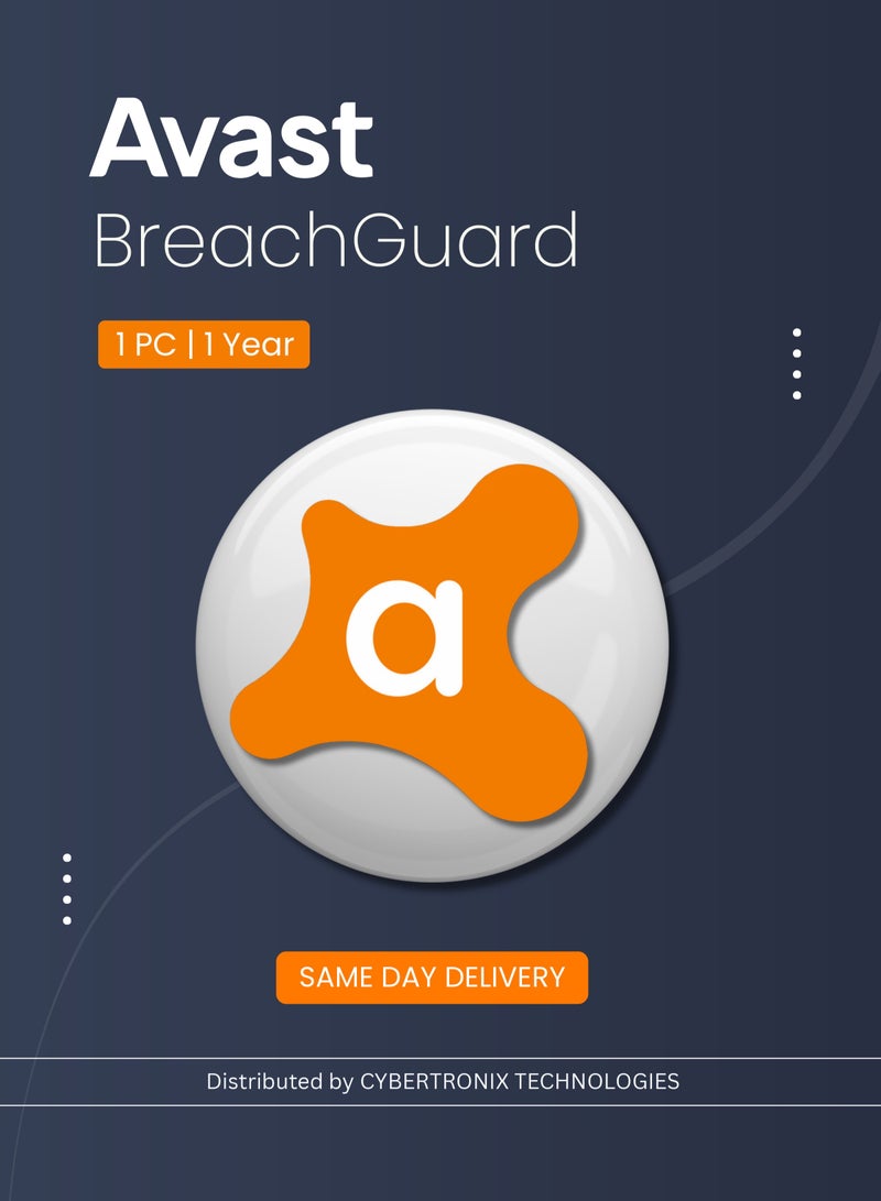 Avast Avast BreachGuard | 1 PC for 1 Year | Digital License | SAME DAY DELIVERY
