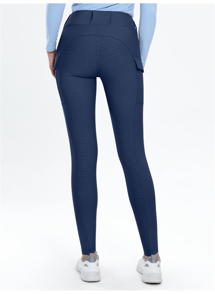 عام النساء الفروسية السراويل مع جيوب ركوب الخيل طماق مقعد كامل سيليكون المؤخرات بانت السيدات - Image 5