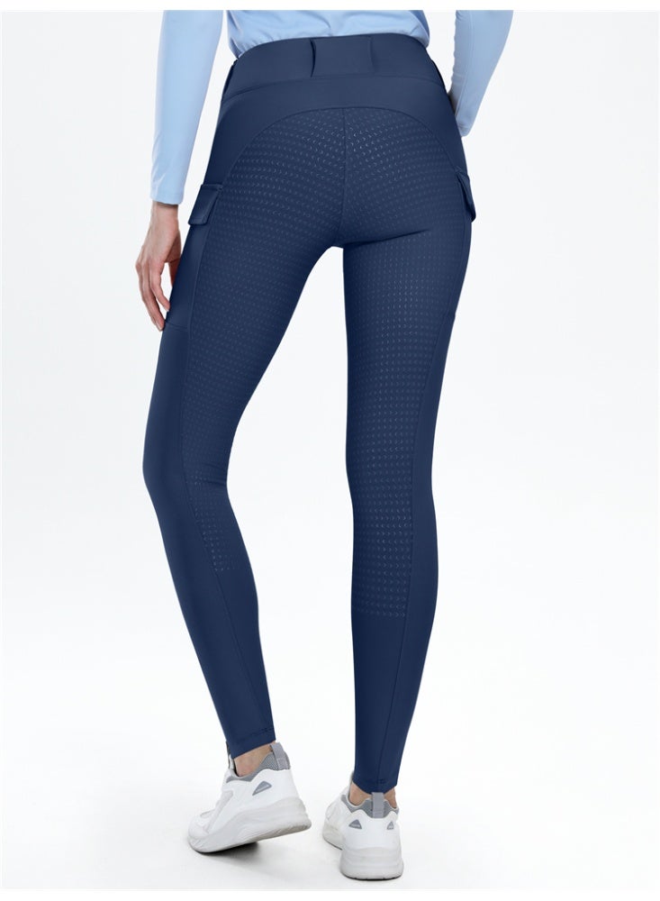 عام النساء الفروسية السراويل مع جيوب ركوب الخيل طماق مقعد كامل سيليكون المؤخرات بانت السيدات - Image 3