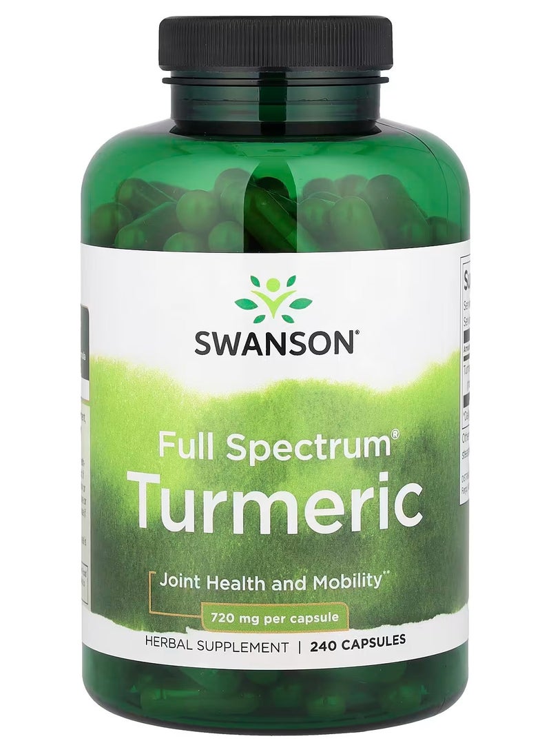 سوانسون كبسولات الكركم كاملة الطيف، 240 كبسولة (720 ملغ لكل كبسولة) - Image 1