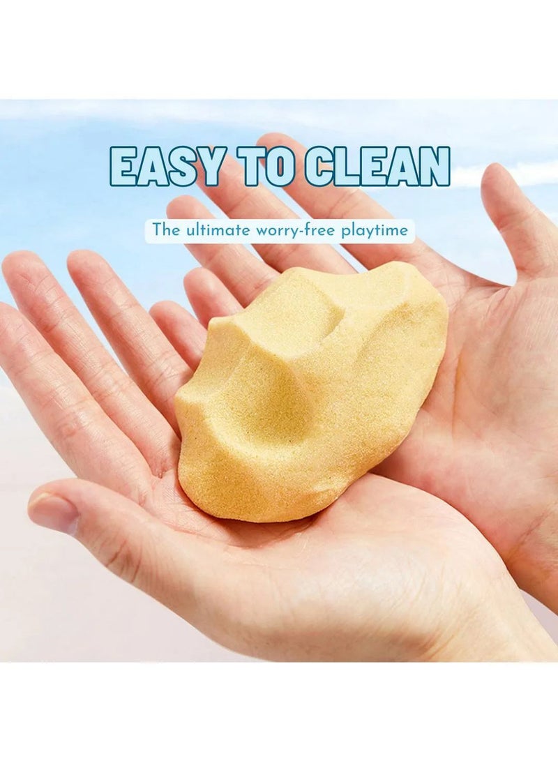 MiDeer Magic Sand Kinetic Sand 1kg for Kids – Soft, Mess-Free, Non-Toxic Play Sand with 25 Molds – Indoor & Outdoor Sensory Toy for Boys & Girls Ages 3-12 - Image 4