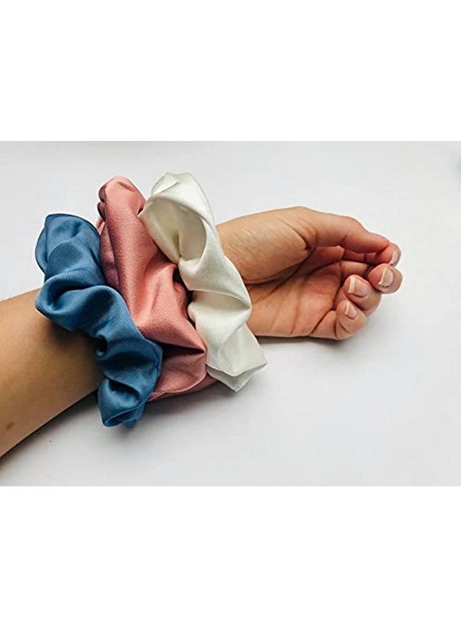 Viyanshi Silk Satin Hair Ties Scrunchies Elastic Hair Band for Women (s3) - Multicolor - Image 1