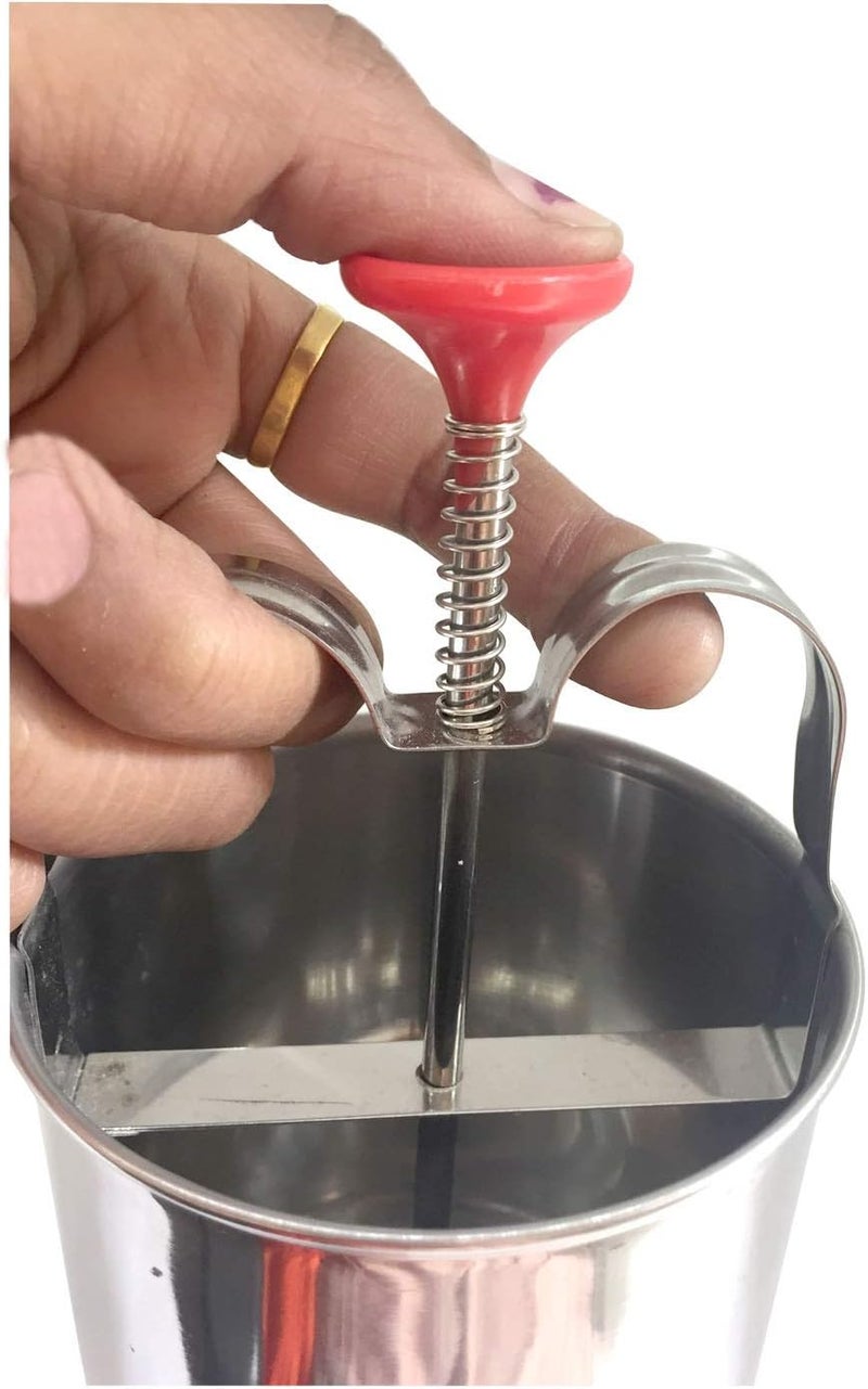 SANGOZ Stainless Steel Medu Wada Maker Medu Vada Dispenser Doughnut Maker Donut And Meduvada Maker for Perfectly Shaped And Crispy Wada Maker Size 3.5 X 3.5 X 6.5 Inch - Image 3