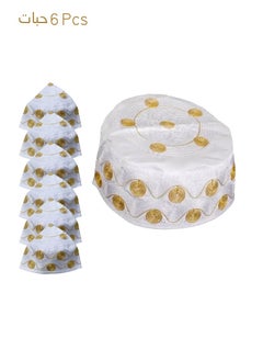 Style Gold Button Cap 6 Pieces 
