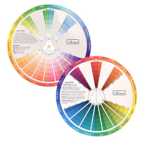 JimKing Creative Color Wheel, Paint Mixing Learning Guide Art Class Teaching Tool for Makeup Blending Board Chart Color Mixed Guide Mix Colours (9.25inch) - Image 1
