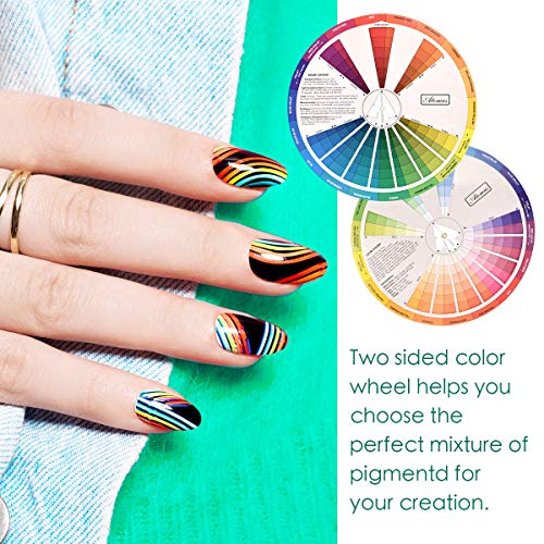 JimKing Creative Color Wheel, Paint Mixing Learning Guide Art Class Teaching Tool for Makeup Blending Board Chart Color Mixed Guide Mix Colours (9.25inch) - Image 4