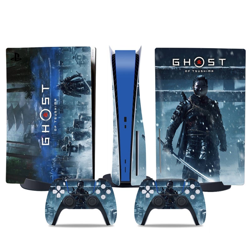 PS5 Disc Edition Sticker PS5 Digital Edition Console Controller Film Ghost of Tsushima Support Drop Shipping Frosted