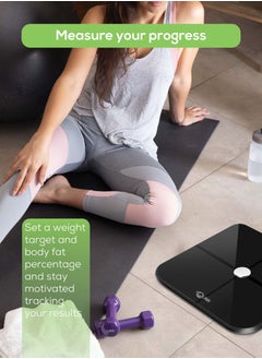 QUTEK STEPS-Black Body Composition Scale 13 Health Index (upgraded with 14 Health Index)  - Image 1