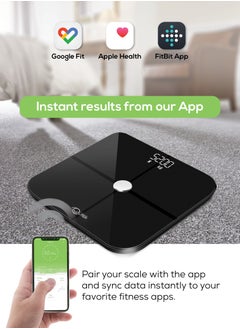 QUTEK STEPS-Black Body Composition Scale 13 Health Index (upgraded with 14 Health Index)  - Image 2