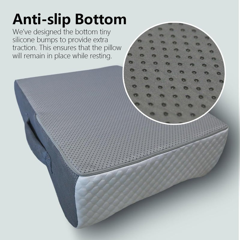 BlissfulNest Leg Elevating Pillow Leg Elevation Pillow for Legs/Knee/Ankle Post Surgery Memory Foam Cooling Fabric Eases Legs/Feet/Calves Pressure Speeds Post Surgery Recovery - Image 5