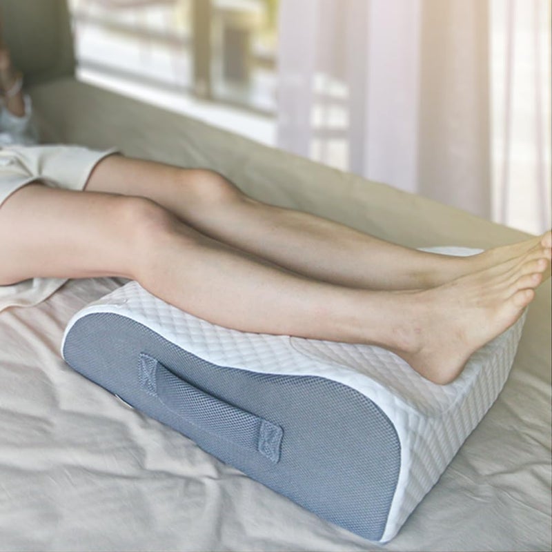 BlissfulNest Leg Elevating Pillow Leg Elevation Pillow for Legs/Knee/Ankle Post Surgery Memory Foam Cooling Fabric Eases Legs/Feet/Calves Pressure Speeds Post Surgery Recovery - Image 1