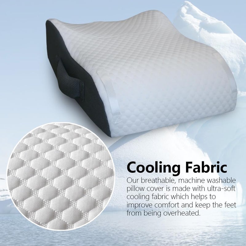 BlissfulNest Leg Elevating Pillow Leg Elevation Pillow for Legs/Knee/Ankle Post Surgery Memory Foam Cooling Fabric Eases Legs/Feet/Calves Pressure Speeds Post Surgery Recovery - Image 3