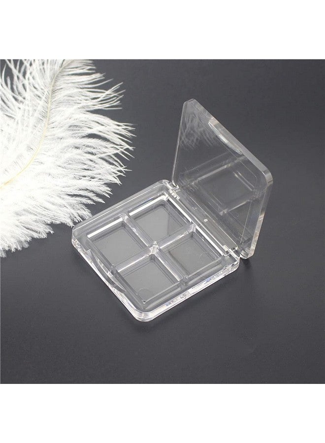 لوزين 3 قطع من علبة ظلال العيون الفارغة من البلاستيك الشفاف القابلة لإعادة الملء، 4 شبكات لمكياج ظلال العيون وبودرة أحمر الخدود وأحمر الشفاه، حافظة صغيرة مربعة للنساء للاستخدام اليومي وأثناء السفر - Image 5