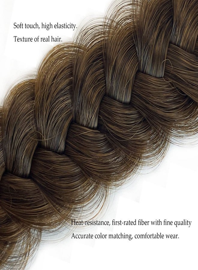 TOECWEGR Braided Headband WithTooth Wide Braid Messy Hair Hoop WomenFashion Hair Accessories (Light brown blonde hair) - Image 3