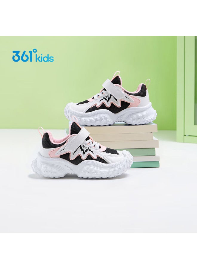 361° Kids Sports Shoes  Spring Boys And Girls Toddler 3-7 Years Soft Elastic Wear-resistant Casual Running Shoes Black Size 28 - Image 3