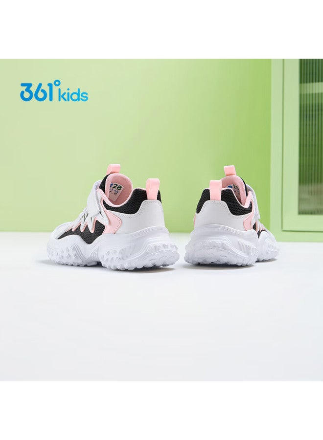 361° Kids Sports Shoes  Spring Boys And Girls Toddler 3-7 Years Soft Elastic Wear-resistant Casual Running Shoes Black Size 28 - Image 4