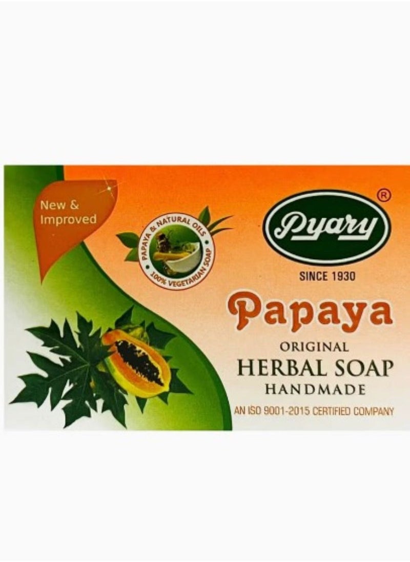 Pyary - Pack Of 4 Papaya Original Herbal Soap Handmade 4 X 75g - Image 1