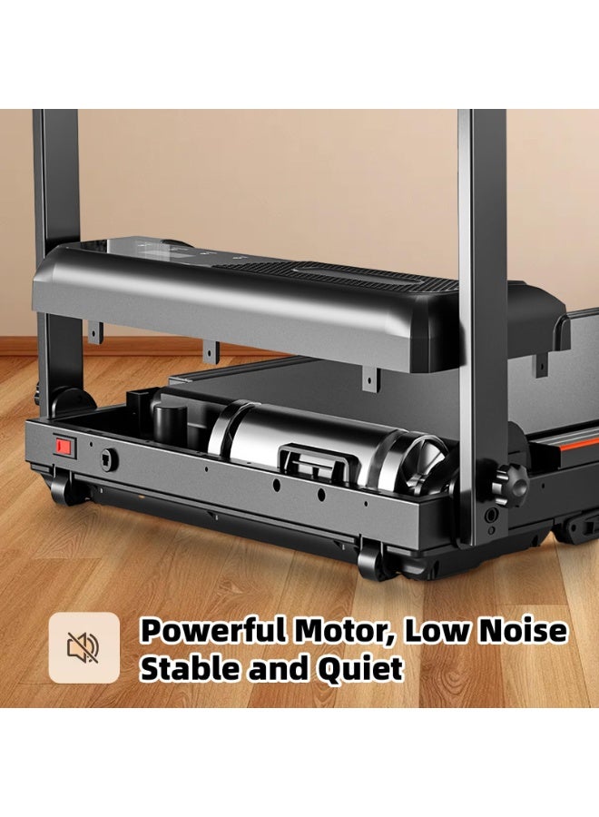 الحلم جهاز سير كهربائي بمنحدر 8٪، جهاز مشي قابل للطي ومحمول للاستخدام في المنزل أو المكتب، بمحرك 2.0 حصان هادئ، وسرعة من 1 إلى 6 كم/س، يتحمل وزنًا حتى ‎300 رطل‎، مزود بحامل آيباد - Image 4