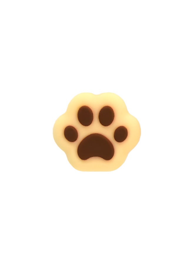 AMOGMO Special-shaped Cat Claw Rocker Cap For Switch Handle Silicone Non-slip Game Rocker Protection Cap-Product Color:Milk Tea Brown Cat Claw (1000 Per Pack)  - Image 1
