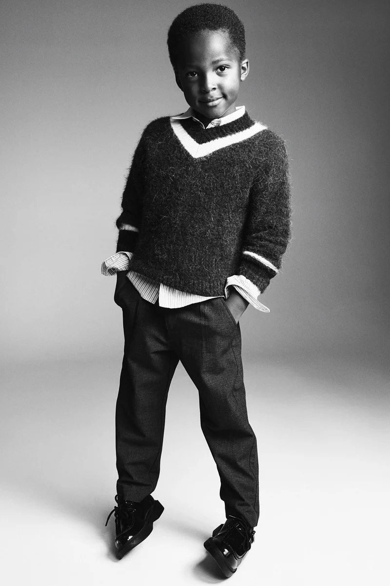 اتش اند ام كنزة صوف مخلوط