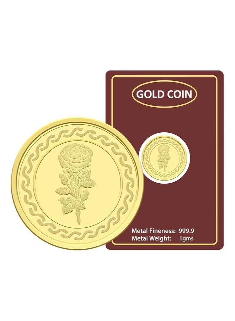 KHUSHBOO JEWELS 24K 1gm GOLD COIN 999.9 PURITY - Image 1