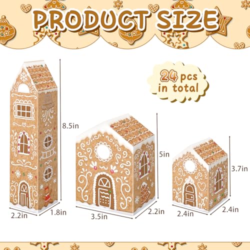 KALEFO Christmas Advent Calendars 2026 Cardboard Treasure Boxes with 124 Number Gingerbread Countdown Calendar Xmas Holiday Christmas Decorations - Image 3