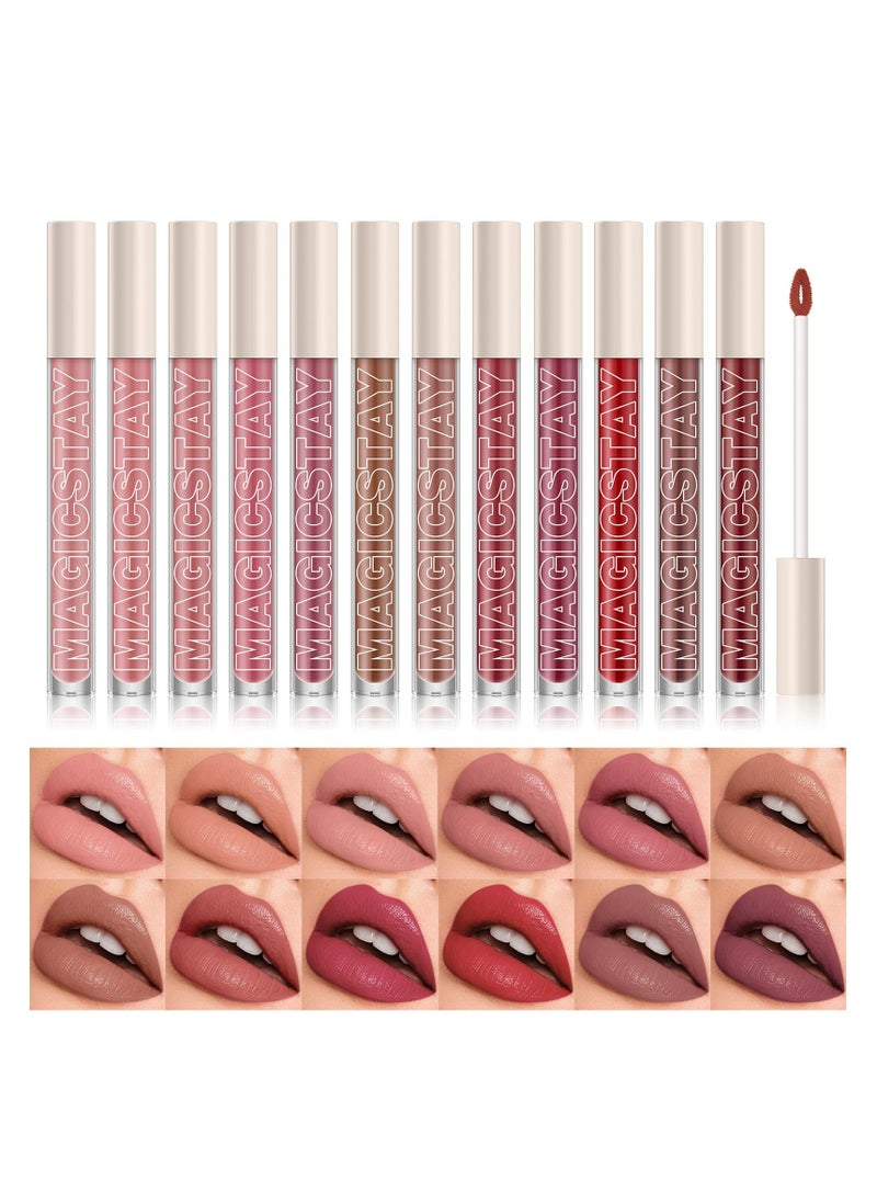 LANGMANNI - 12-Color Waterproof Lip Gloss, Non-Sticky, Cup-Proof, and Personalized Shades for Vibrant Looks(#07) - Image 1
