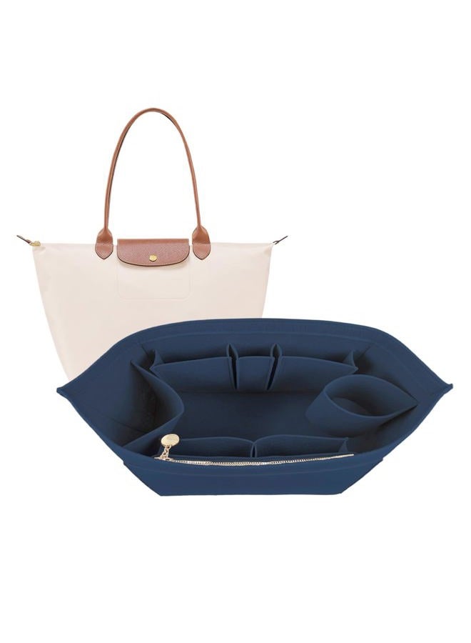 Lckaey Felt Organizer Insert for Longchamp Le Pliage Handbag Women Purse organizer 1012-25Dk blue-M - Image 1