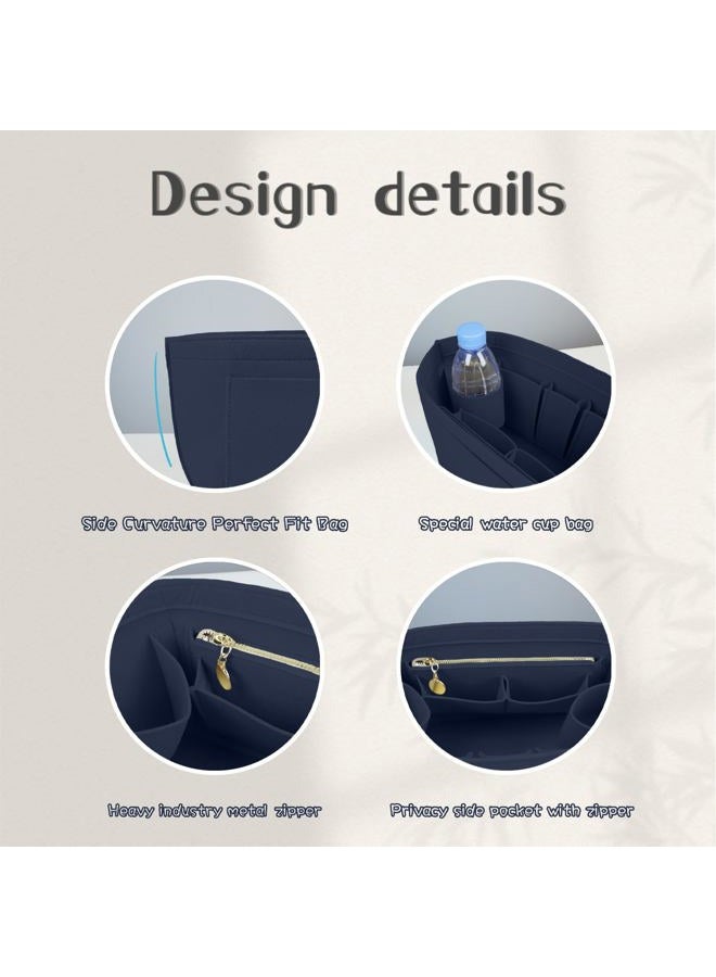 Lckaey Felt Organizer Insert for Longchamp Le Pliage Handbag Women Purse organizer 1012-25Dk blue-M - Image 4