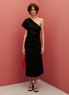 MANGO Asymmetrical Linen Dress  - Image 1
