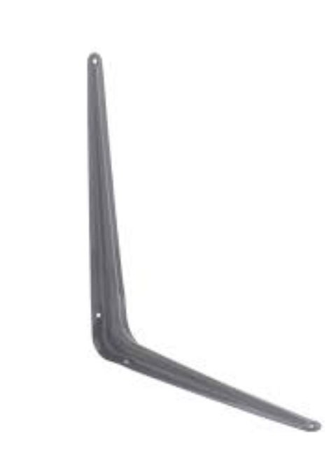 KNP Grey Light Duty One Pair Shelf Brackets Tripod (4x5 INCH)