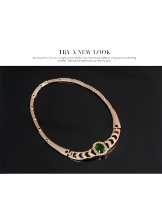Women's 4pcs Emerald Jewelry Set Necklace & Earrings & Bracelet & Ring Gift Set Enchanting Sleek Crafted Rhinestone Crystal for Ladies to Match Dress - view 5