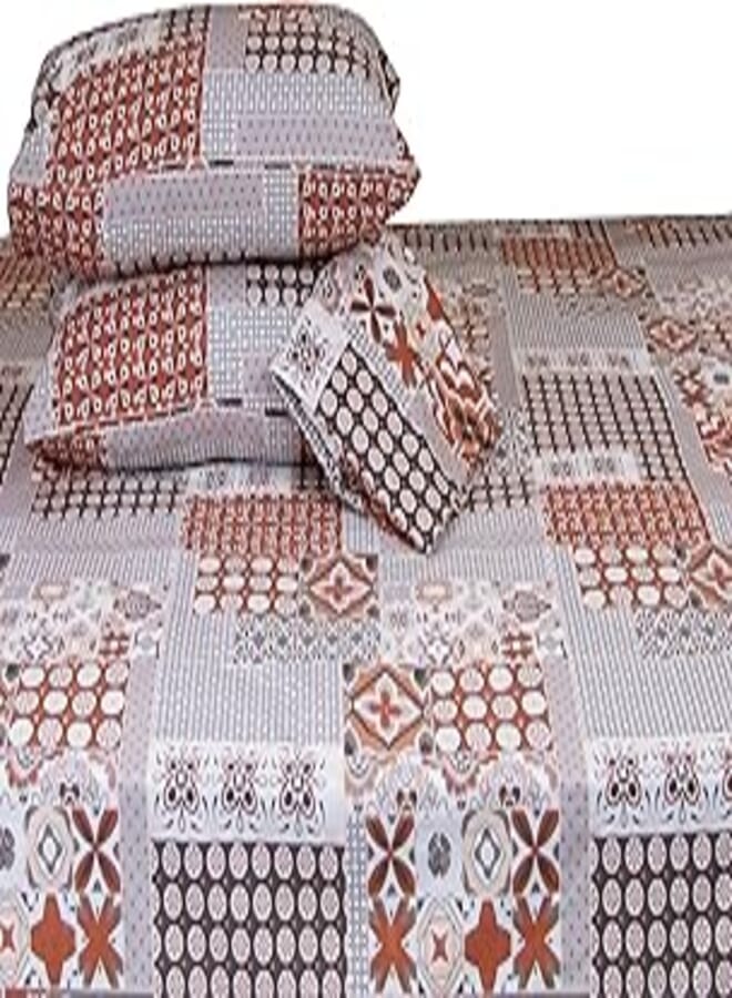 Family Bed 151 Flat Bed sheet Set Cotton 3 pieces size 180 x 250 cm