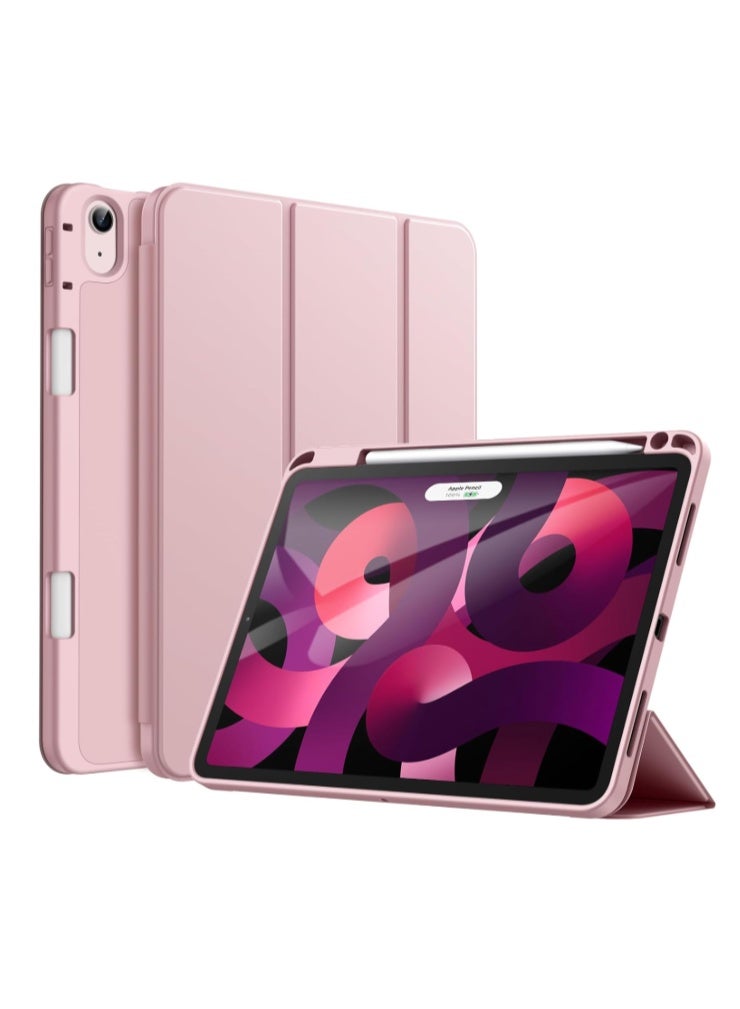 في آر كرييتيف غطاء ذكي مبدع VR لجهاز iPad Air مقاس 11 بوصة M4/M3/M2 (2026/2025/2024) و iPad Air مقاس 10.9 بوصة 5/4 (2022/2020 الجيل الخامس/الرابع) – مع حامل للقلم، غطاء نحيف للجهاز اللوحي مع خلفية TPU ناعمة، خاصية التشغيل/الإيقاف التلقائي (وردي) - Image 1