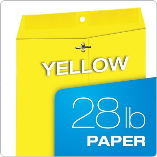 Quality Park 38736 Fashion Color Clasp Envelope, 9 x 12, 28lb, Yellow (Pack of 10) - Image 5