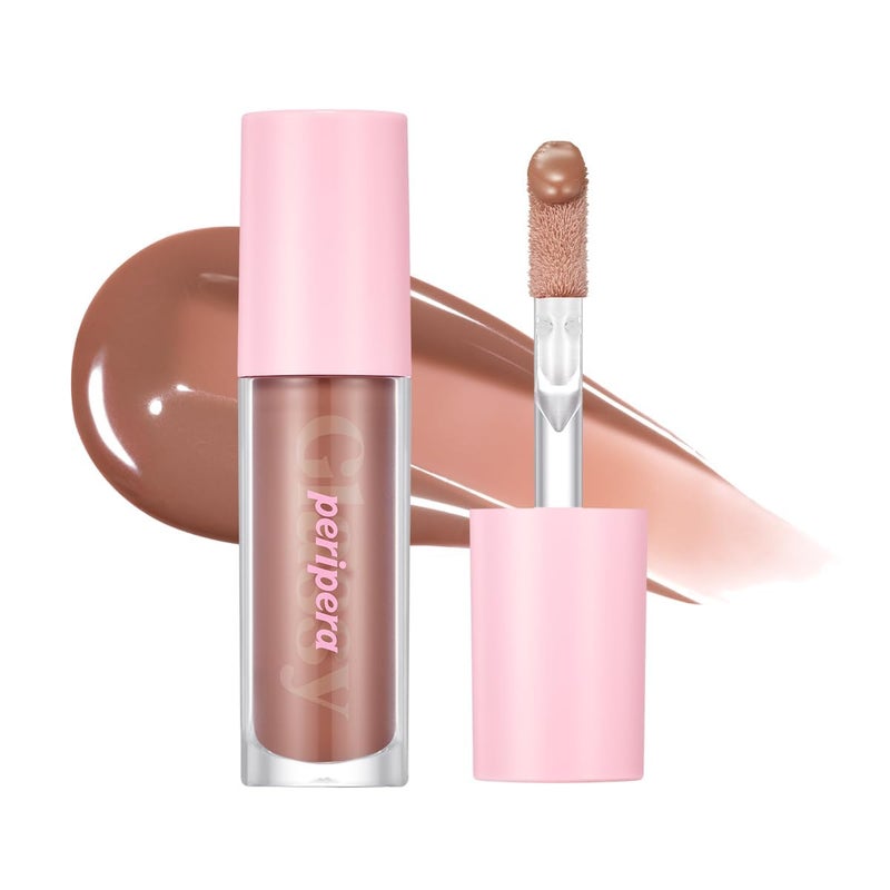 Peripera Ink Glasting Lip Gloss, Non-Sticky, Gloss Shine, 4XL Wand for Easy Application, Korean Lip Gloss, Fuller Looking Lips, Buttery Soft, Long Lasting Lip (002 EDGE NUDE) - Image 1