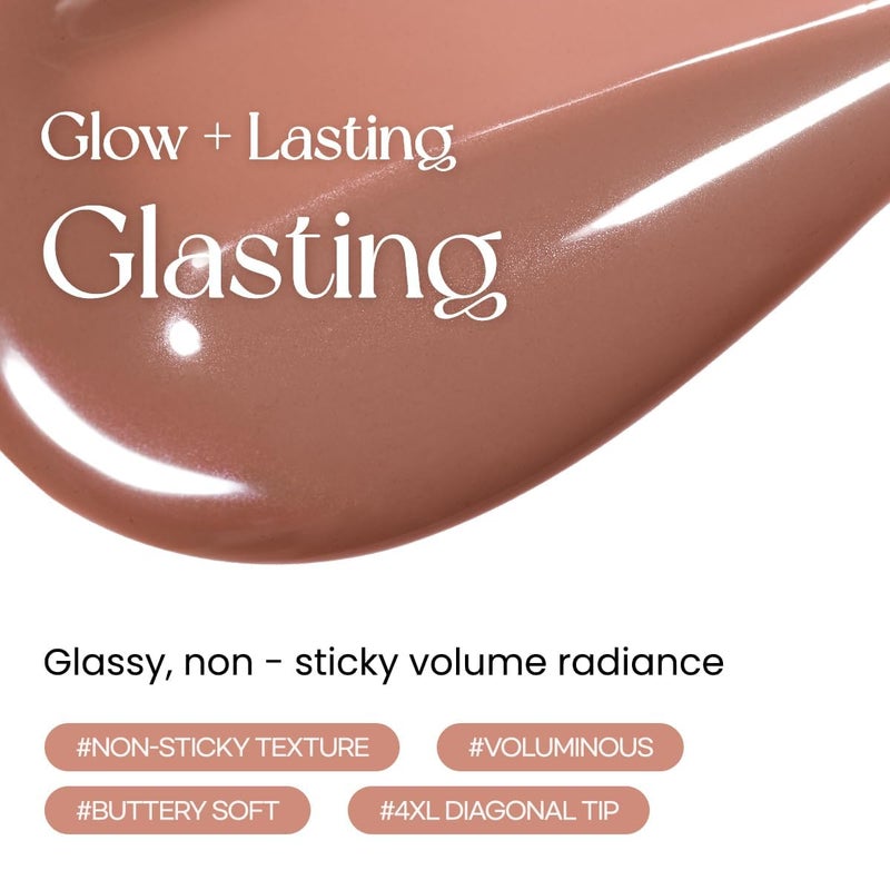 Peripera Ink Glasting Lip Gloss, Non-Sticky, Gloss Shine, 4XL Wand for Easy Application, Korean Lip Gloss, Fuller Looking Lips, Buttery Soft, Long Lasting Lip (002 EDGE NUDE) - Image 5