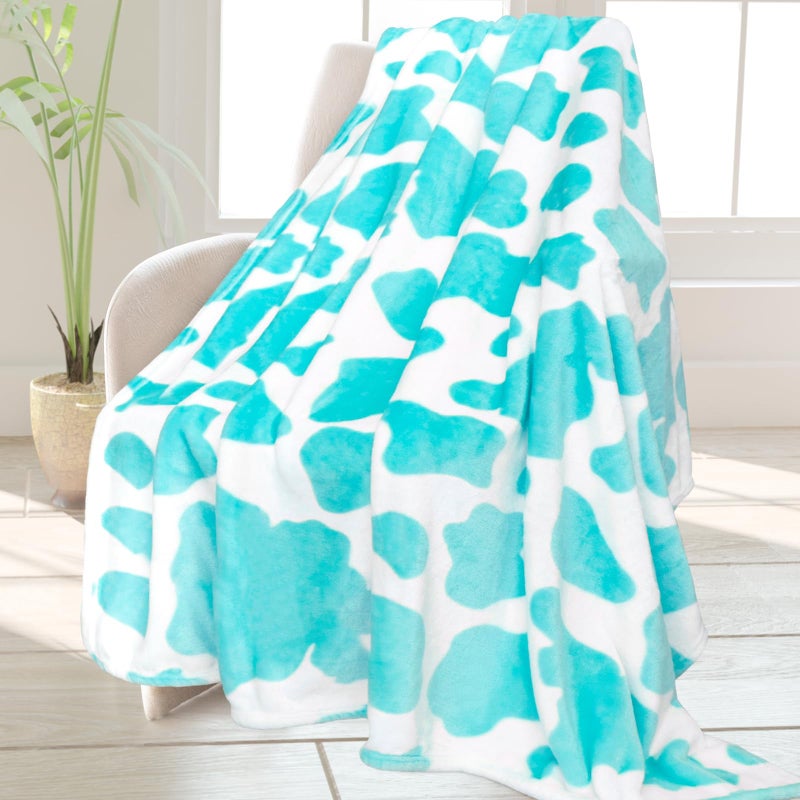 HSEEC Soft Blankets & Throws Fleece Blanket Throw Blue Couch Throw Blanket - Image 1