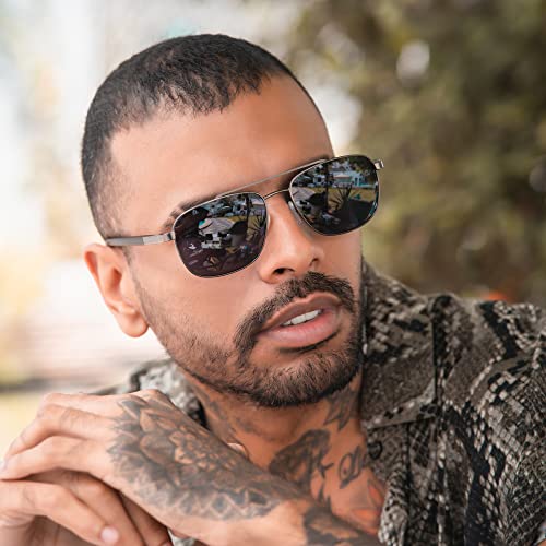 ZENOTTIC Aviator Wood Polarized Sunglasses for Men 100% UV Protection Fishing Driving Golf - Image 2