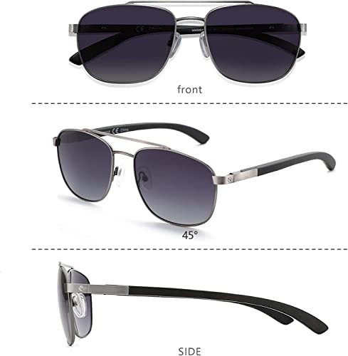 ZENOTTIC Aviator Wood Polarized Sunglasses for Men 100% UV Protection Fishing Driving Golf - Image 3