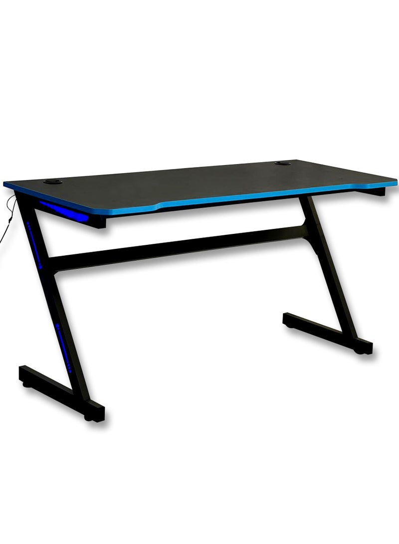 CANDY مكتب ألعاب مع أضواء LED RGB، مكتب كمبيوتر 140*60*72 سم. - Image 2