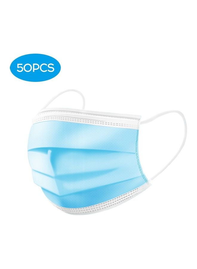 NIBEMINENT Non-Woven Disposable Mask With Carbon Dustproof Blue 50pcs - Image 1