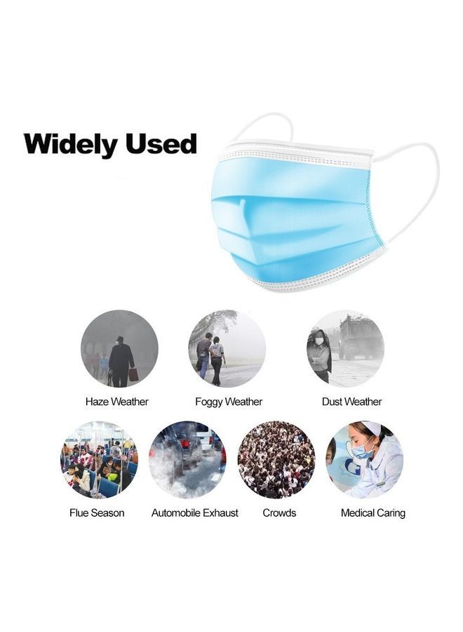 NIBEMINENT Non-Woven Disposable Mask With Carbon Dustproof Blue 50pcs - Image 3