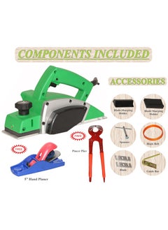 Digital Craft Digital Craft Wood Planer 1400W Machine of Carpentry HighPower MultiFunction Electric Planer Professional Woodworking Machine 82mm Electric Planer Machine5Inch Hand Planer8Inch Pincer Plier  - Image 2