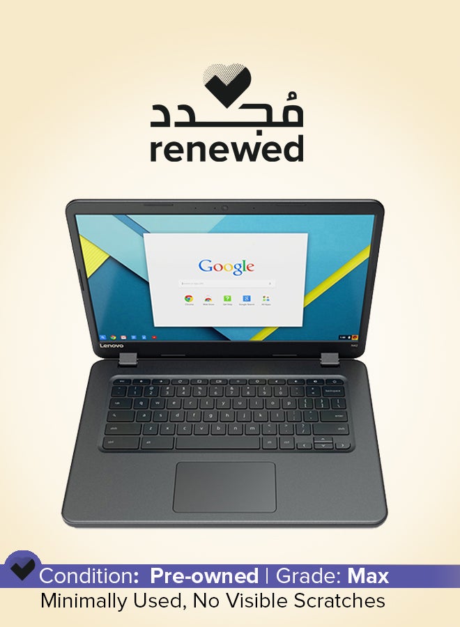 Lenovo Renewed - Chromebook N42 (2019) Laptop With 14-Inch Display,Intel Celeron N3060 Processor/6th Gen/4GB RAM/16GB SSD/Integrated Graphics Black - Image 1